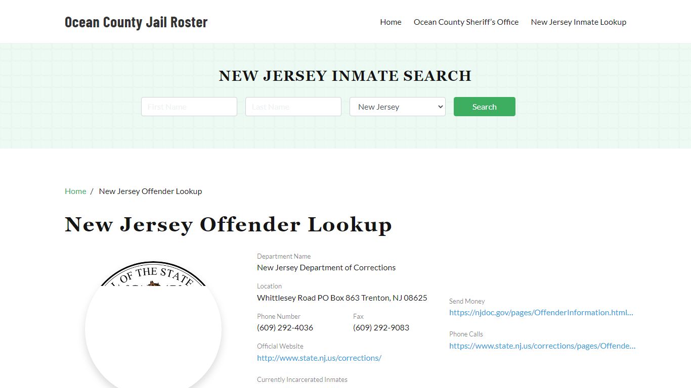 New Jersey Inmate Search, Jail Rosters